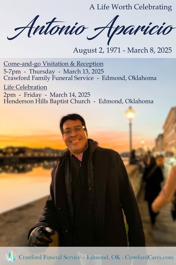 Antonio Aparicio Edmond, OK, Obituary, Death Beloved Founder And CEO Has Died